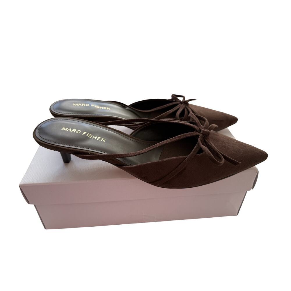 Marc Fisher Women's Dark Brown Florin Kitten Heels Mule Size 7.5M - Picture 7 of 9